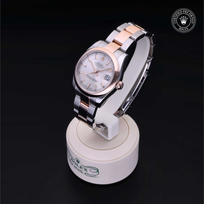 Rolex Certified Pre-owned Lady Datejust M178241-0002 front on black background