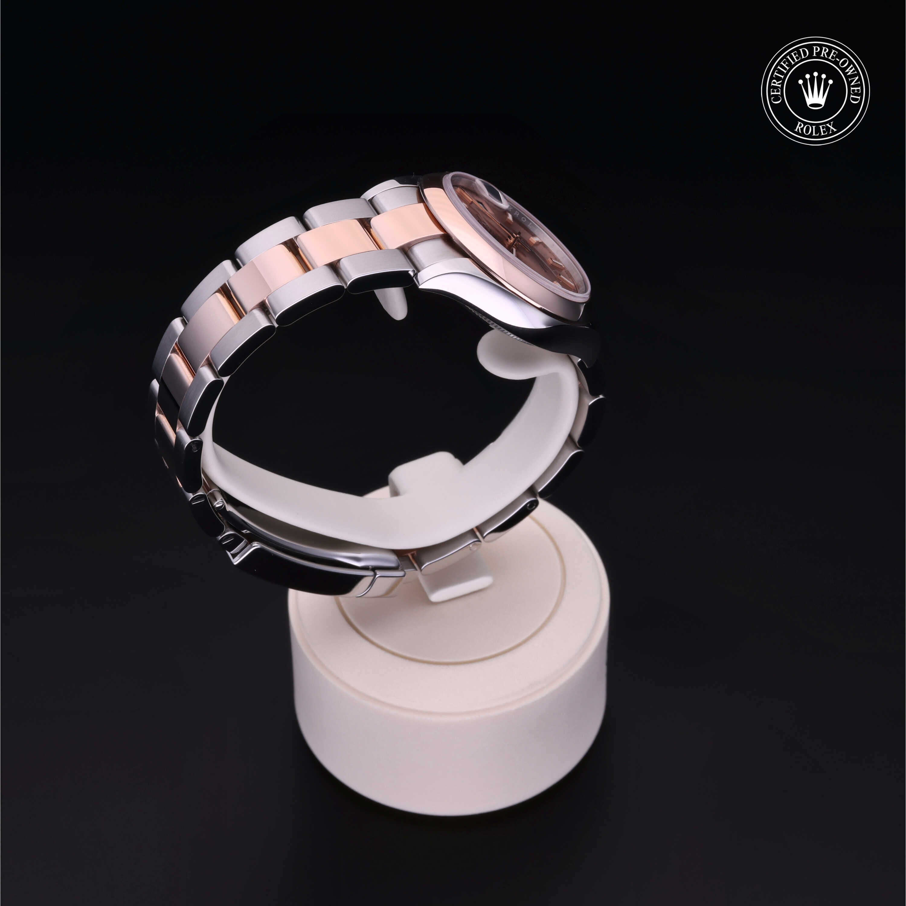 Rolex Certified Pre-owned Lady Datejust M278241-0027 front on black background