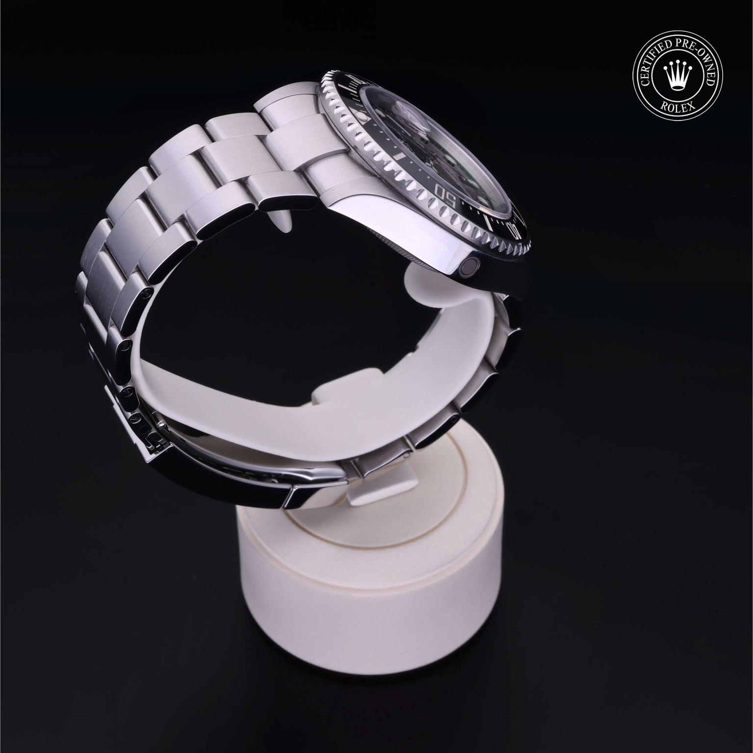 Rolex Certified Pre-owned Sea-Dweller M126600-0001 front on black background