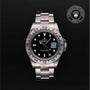 Rolex Certified Pre-owned Explorer M16570-0005 front on black background