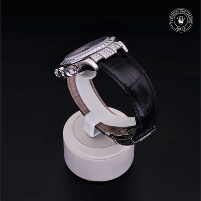 Rolex Certified Pre-owned Daytona M116599TBR-0006 front on black background