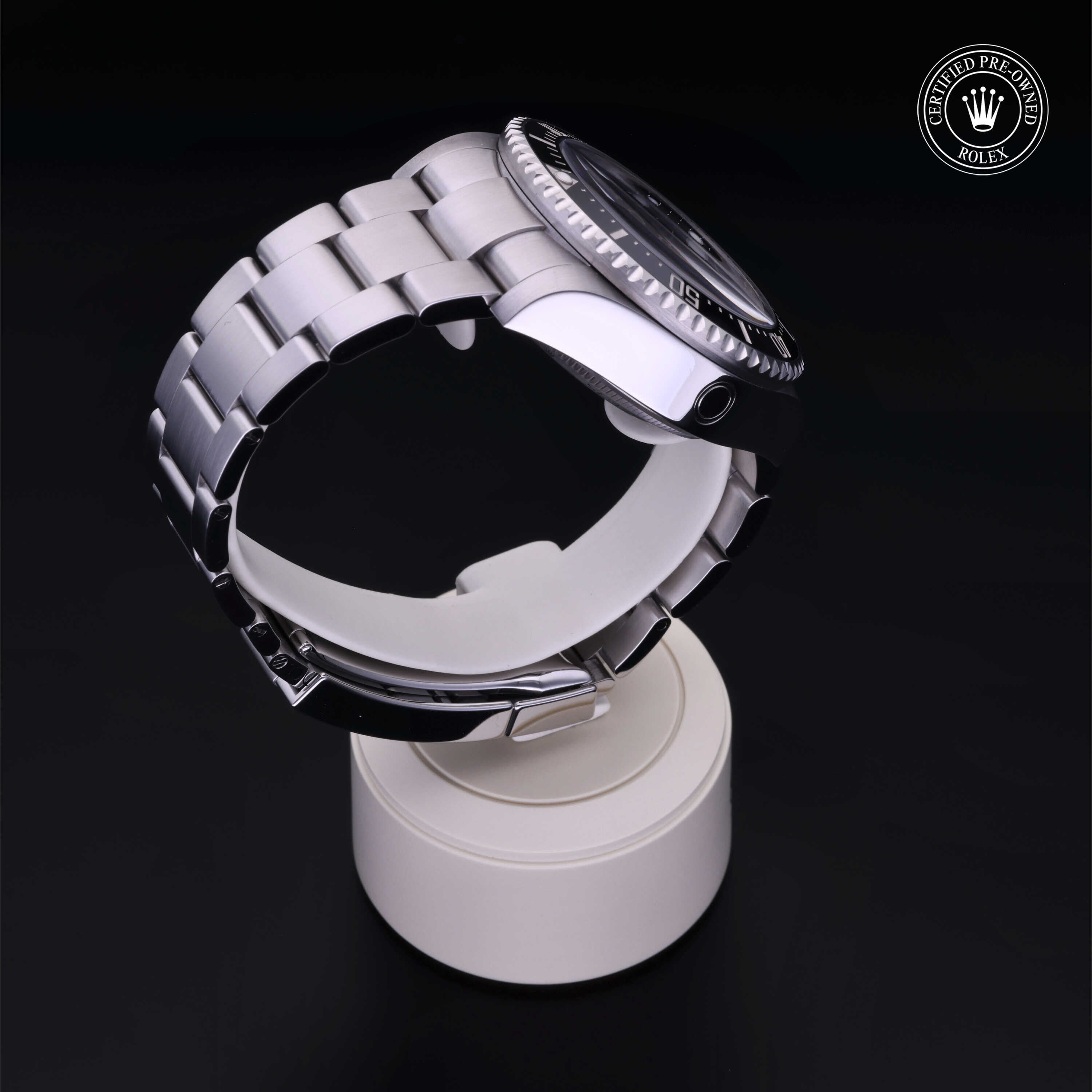 Rolex Certified Pre-owned Sea-Dweller M126660-0002 front on black background