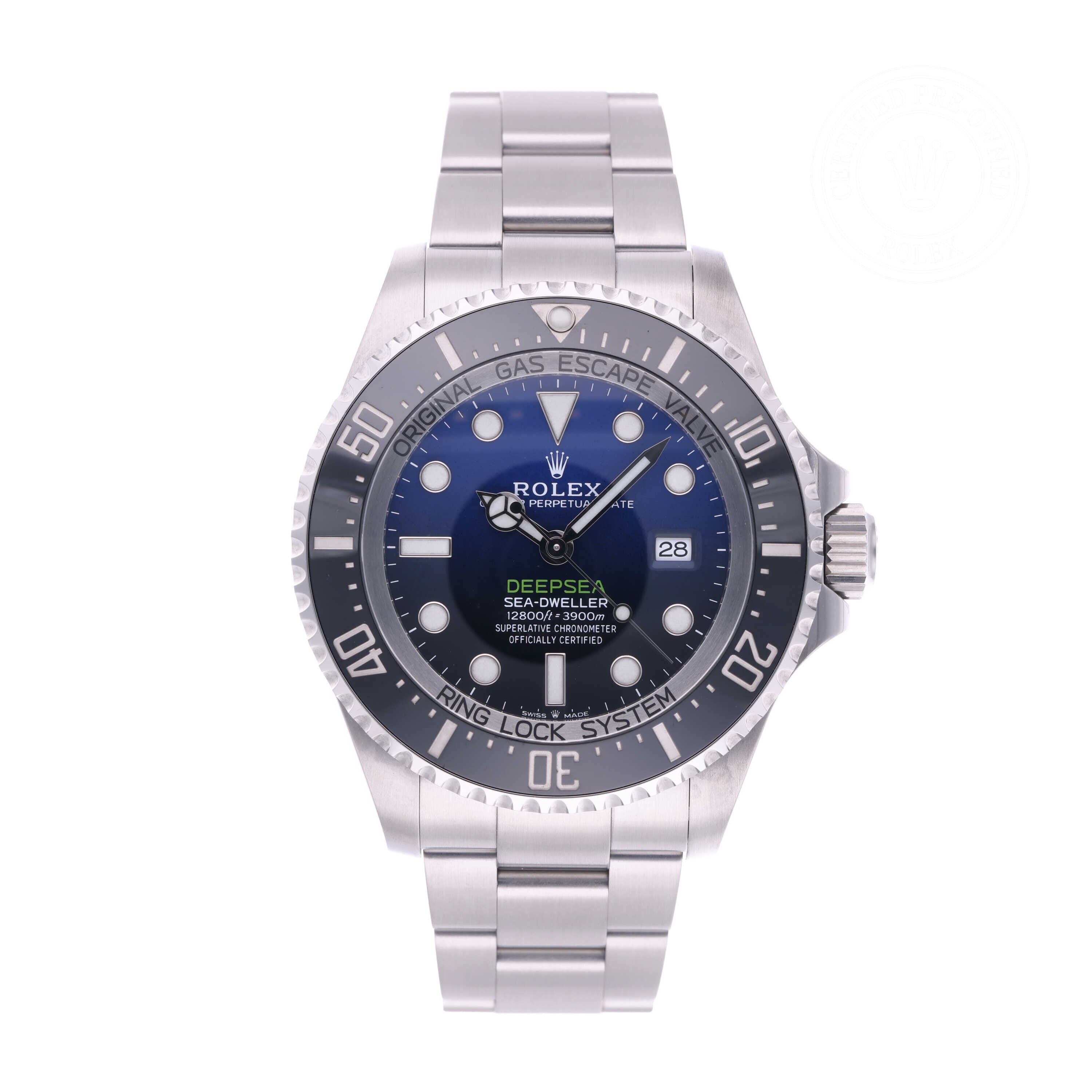 Rolex Certified Pre-owned Sea-Dweller M126660-0002 front on white background
