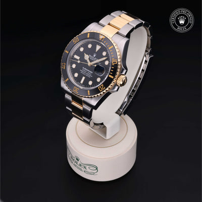 Rolex Certified Pre-owned Submariner M126613LN-0002 front on black background