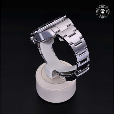 Rolex Certified Pre-owned Sea-Dweller M116660-0001 front on black background
