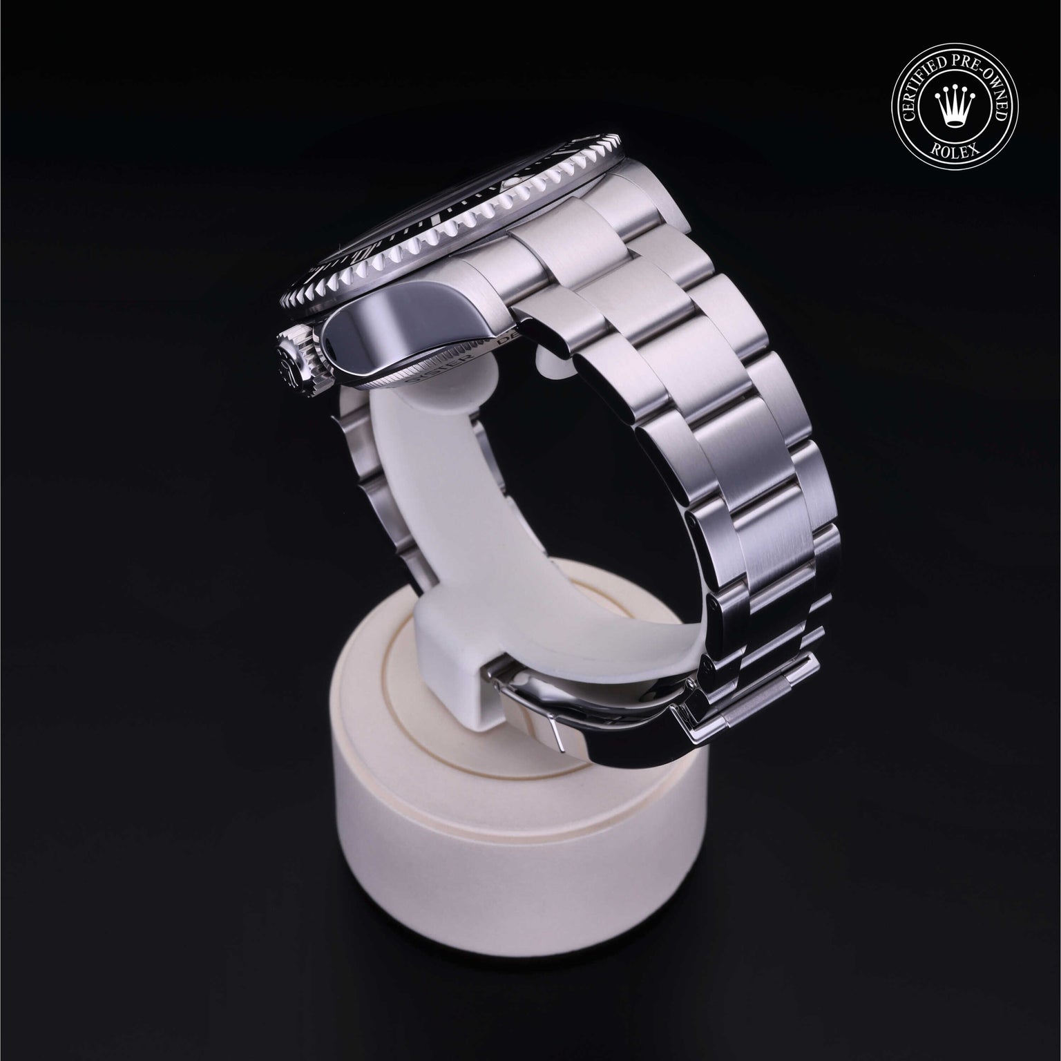 Rolex Certified Pre-owned Sea-Dweller M126660-0001 front on black background