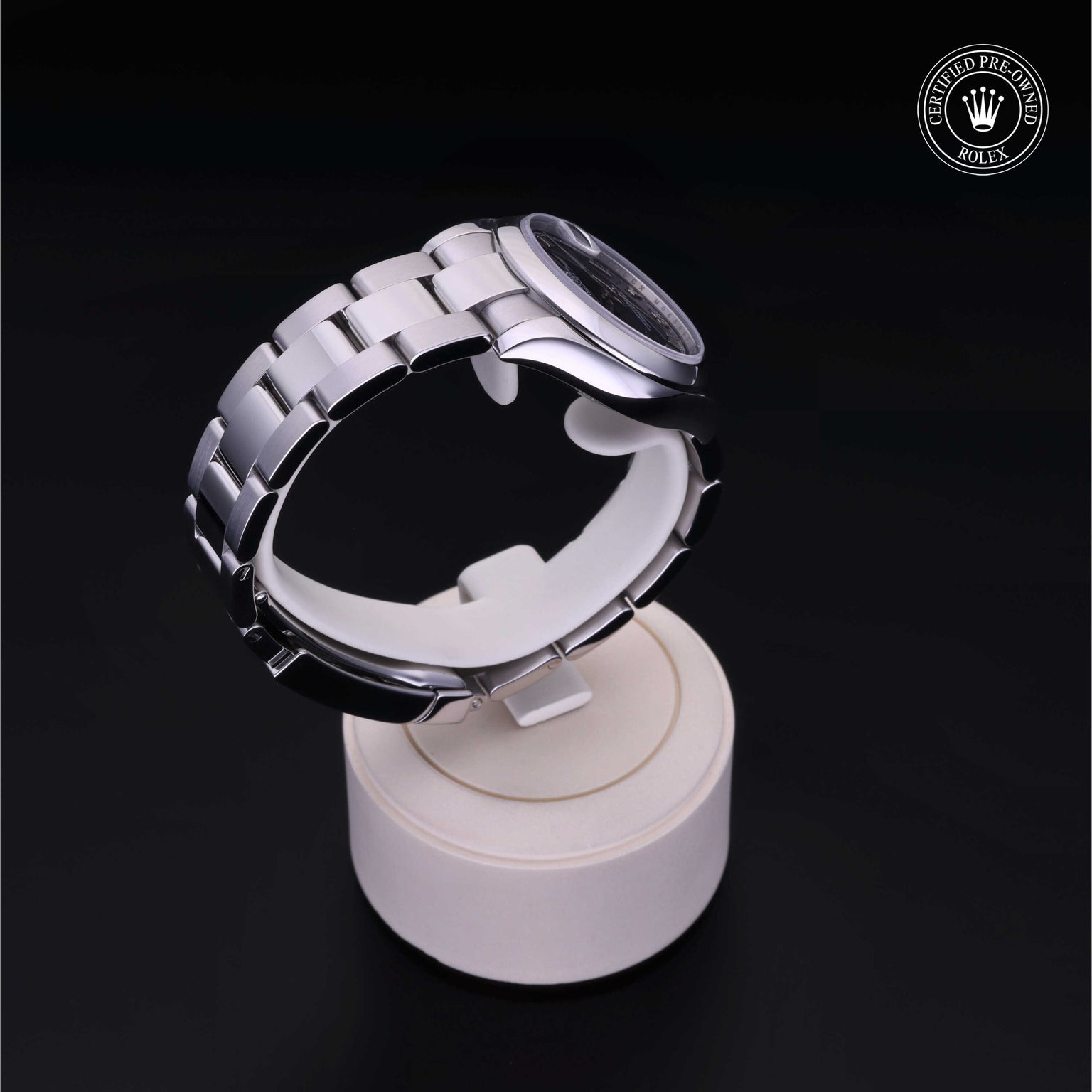 Rolex Certified Pre-owned Lady Datejust M178240-0013 front on black background