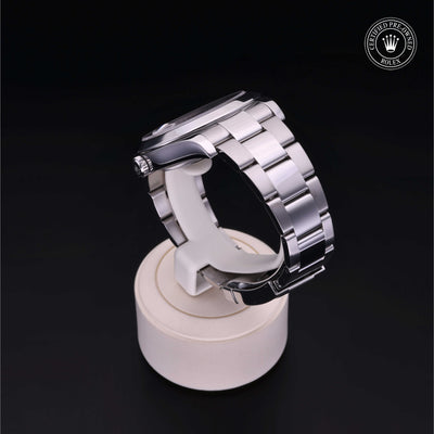 Rolex Certified Pre-owned Datejust M116300-0001 front on black background