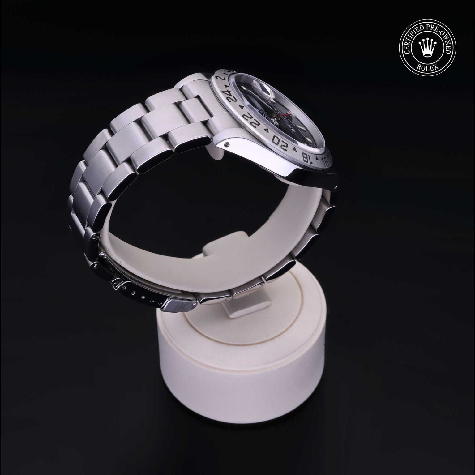 Rolex CPO Explorer M16570 front on white background