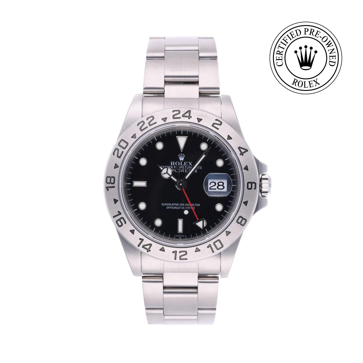 Rolex CPO Explorer M16570 front on white background