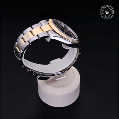 Rolex Certified Pre-owned Datejust M126333-0013 front on black background