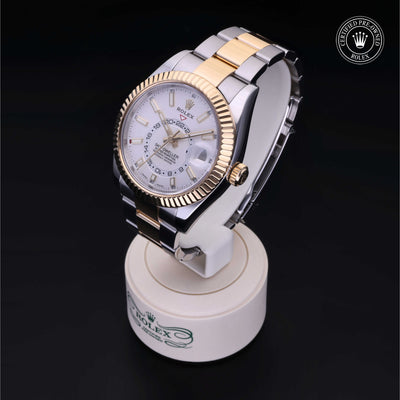 Rolex Certified Pre-owned Sky-Dweller M326933-0009 front on black background
