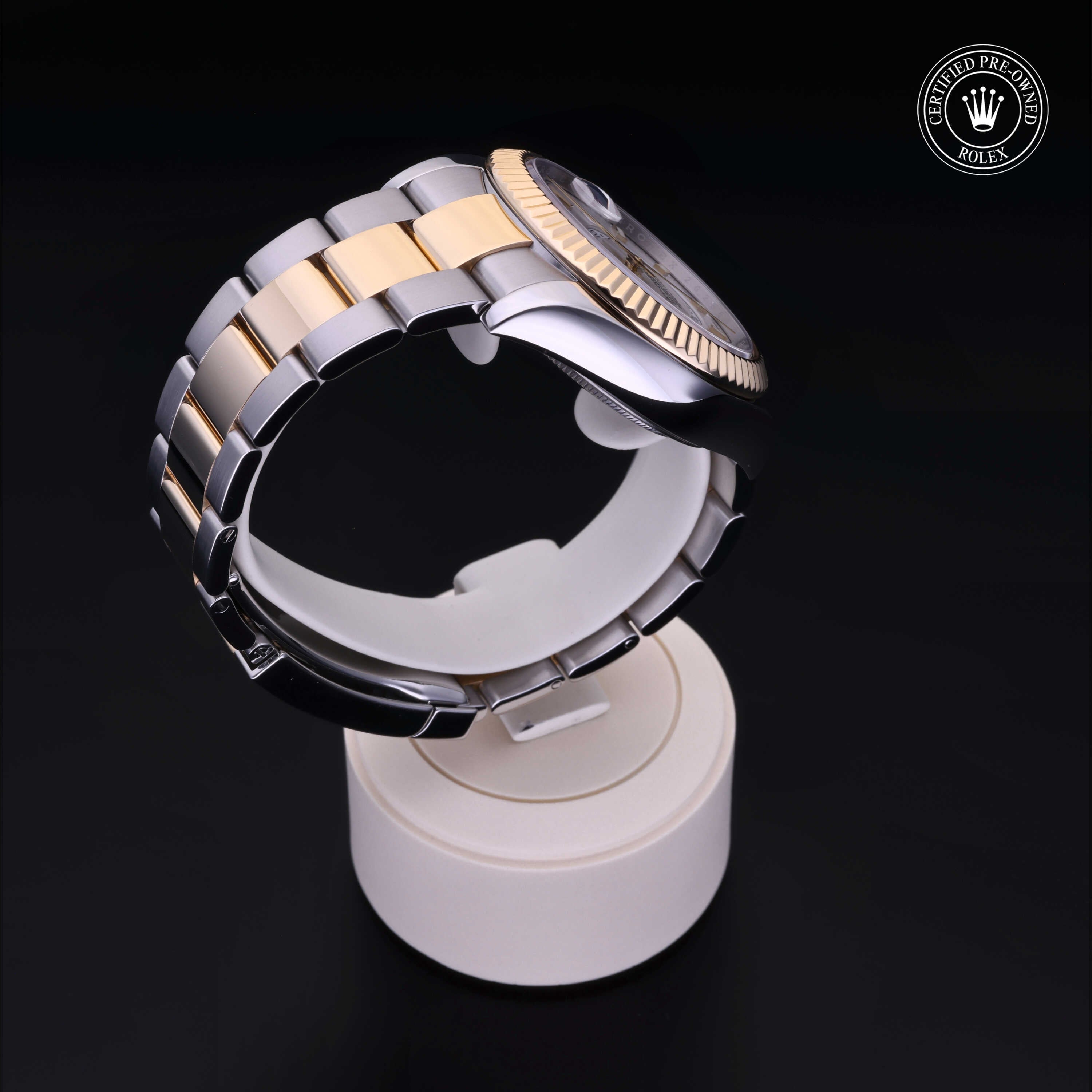 Rolex Certified Pre-owned Sky-Dweller M326933-0009 front on black background