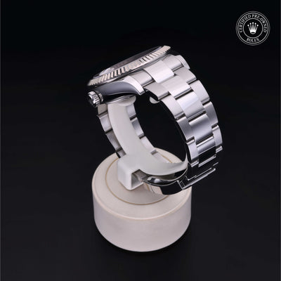 Rolex Certified Pre-owned Sky-Dweller M326934-0001 front on black background