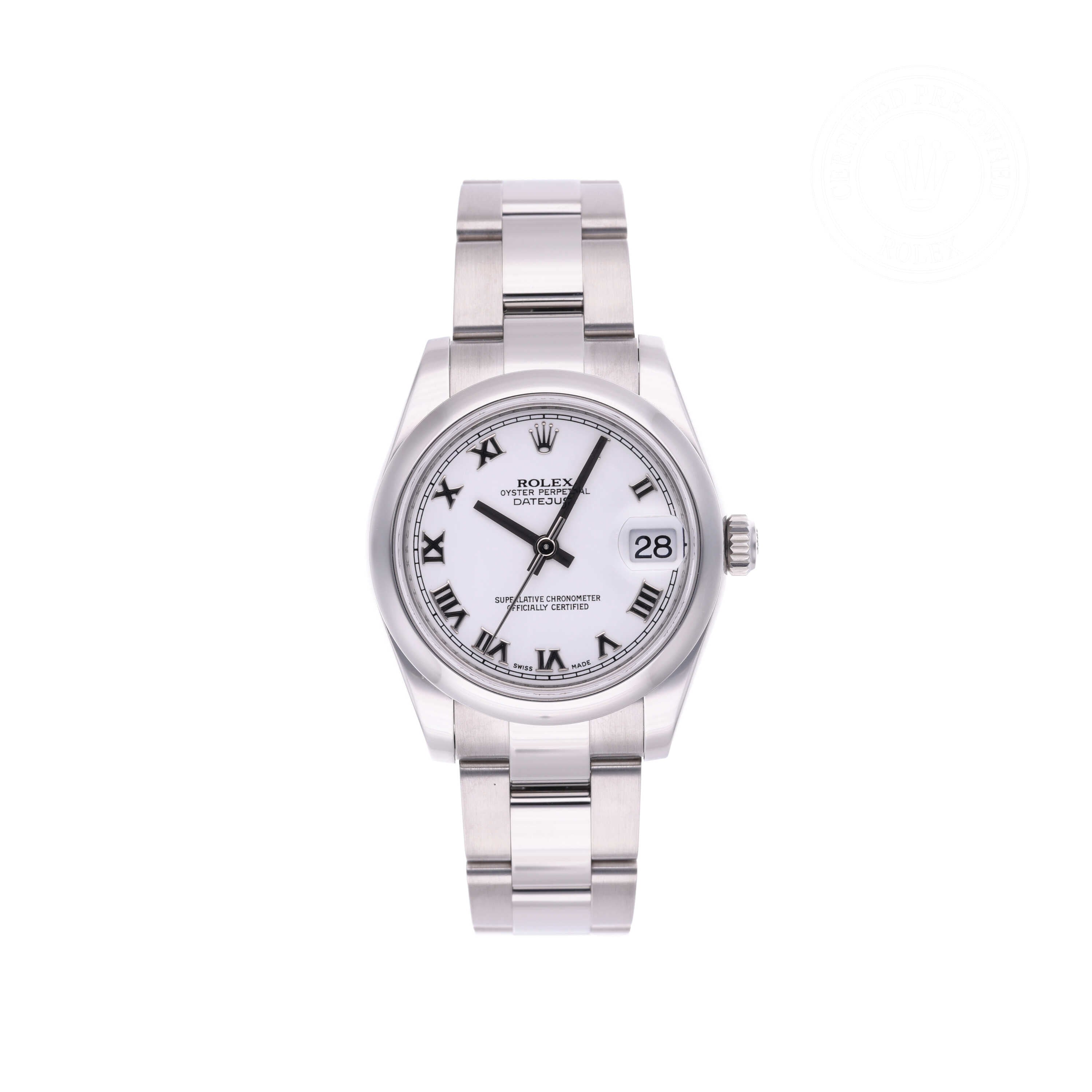 Rolex Certified Pre-owned Lady Datejust M178240-0010 front on white background