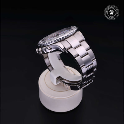 Rolex Certified Pre-owned Yacht-Master M116689-0001 front on black background