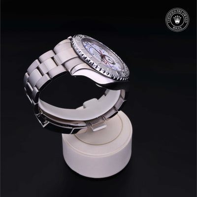 Rolex Certified Pre-owned Yacht-Master M116689-0001 front on black background
