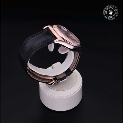 Rolex Certified Pre-owned Day-date M118135-0005 front on black background