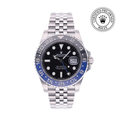 Rolex CPO GMT M126710BLNR front on white background
