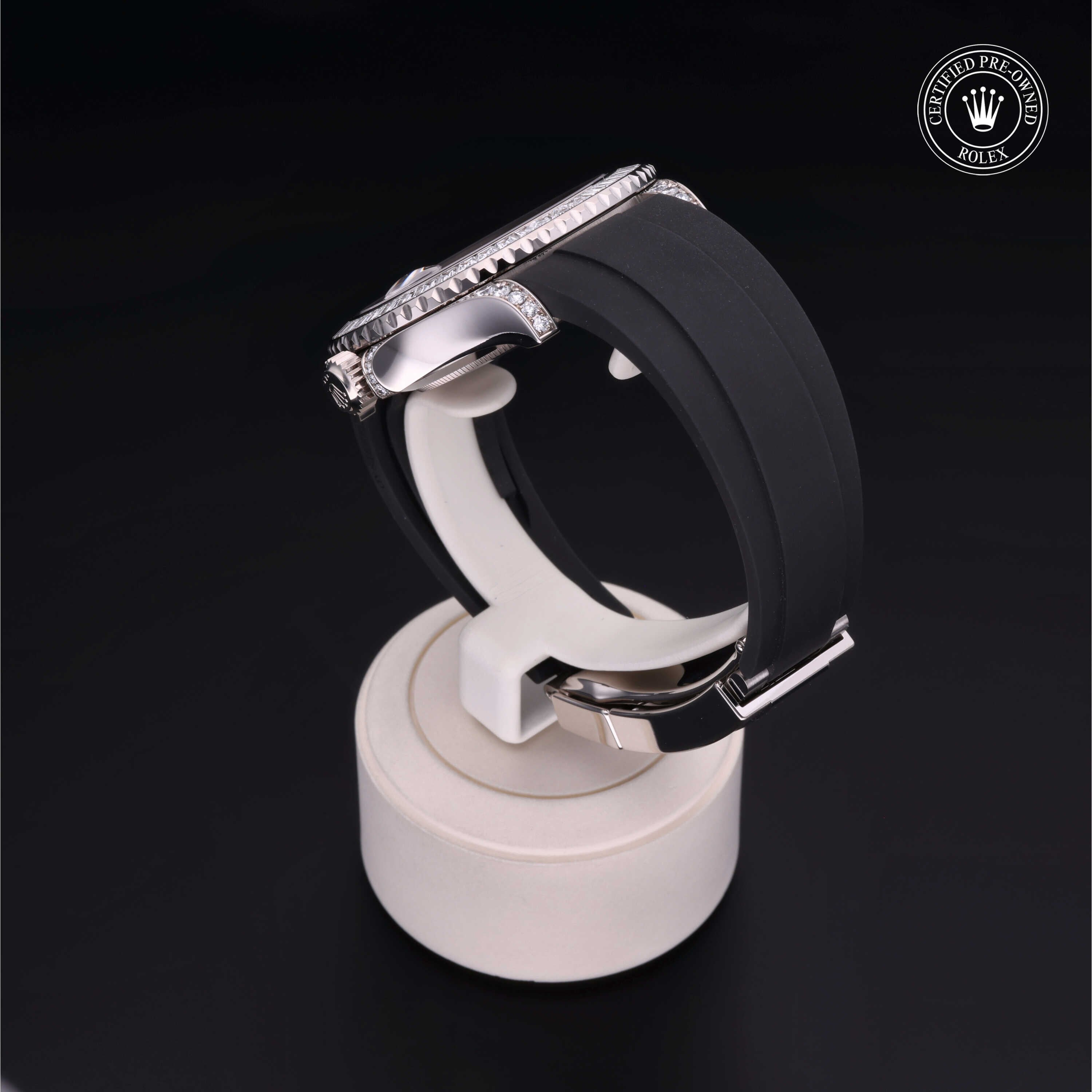 Rolex Certified Pre-owned Yacht-Master M226679TBR-0003 front on black background