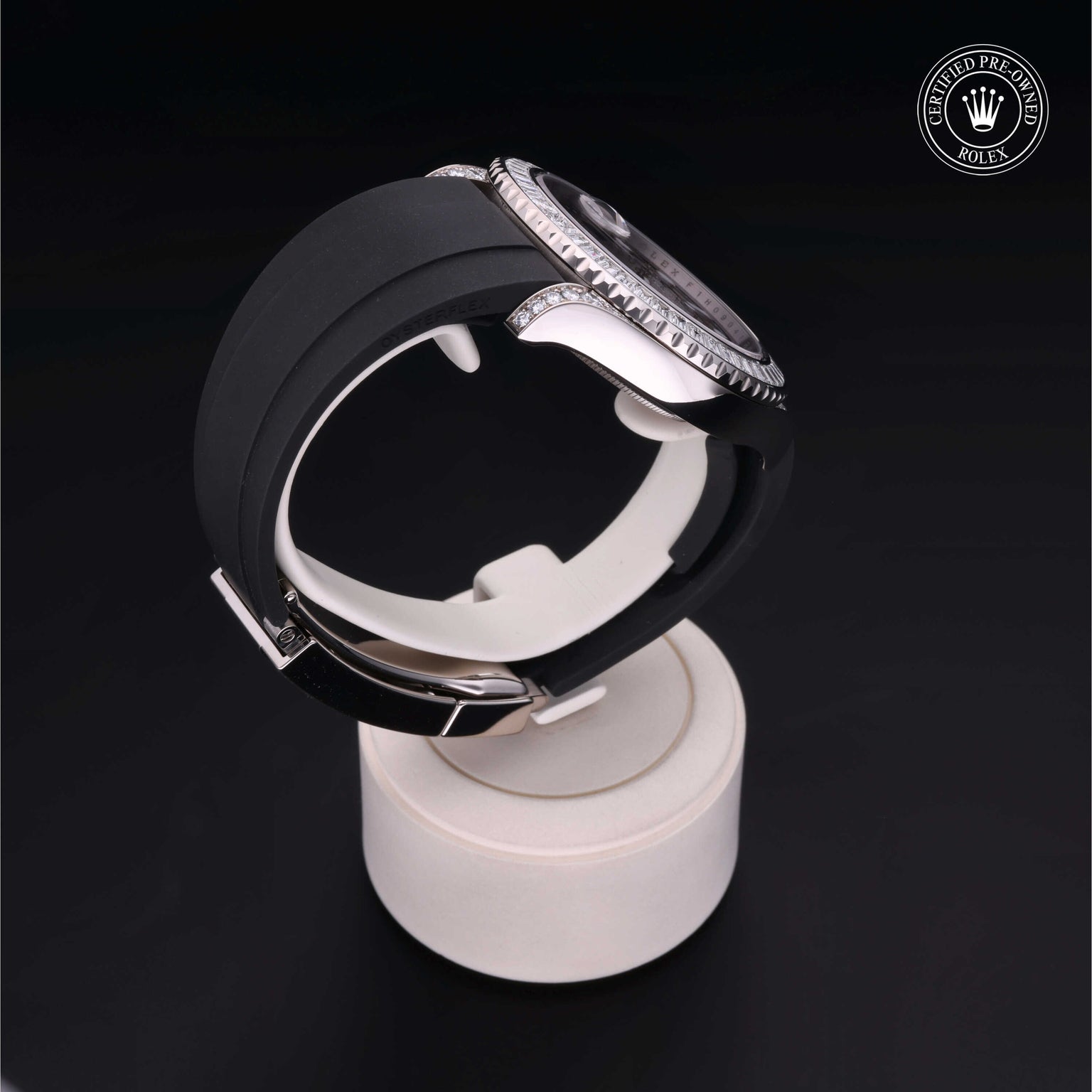 Rolex Certified Pre-owned Yacht-Master M226679TBR-0003 front on black background