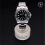 Rolex Certified Pre-owned GMT M116710LN-0001 front on black background