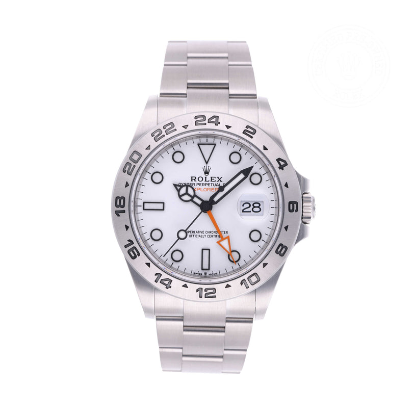 Rolex Certified Pre-owned Explorer M226570-0001 front on white background