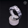 Rolex Certified Pre-owned Oyster Perpetual M115200-0004 front on black background