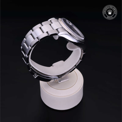 Rolex Certified Pre-owned Datejust M116234-0133 front on black background