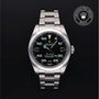 Rolex Certified Pre-owned Air-King M116900-0001 front on black background