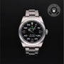 Rolex Certified Pre-owned Air-King M116900-0001 front on black background