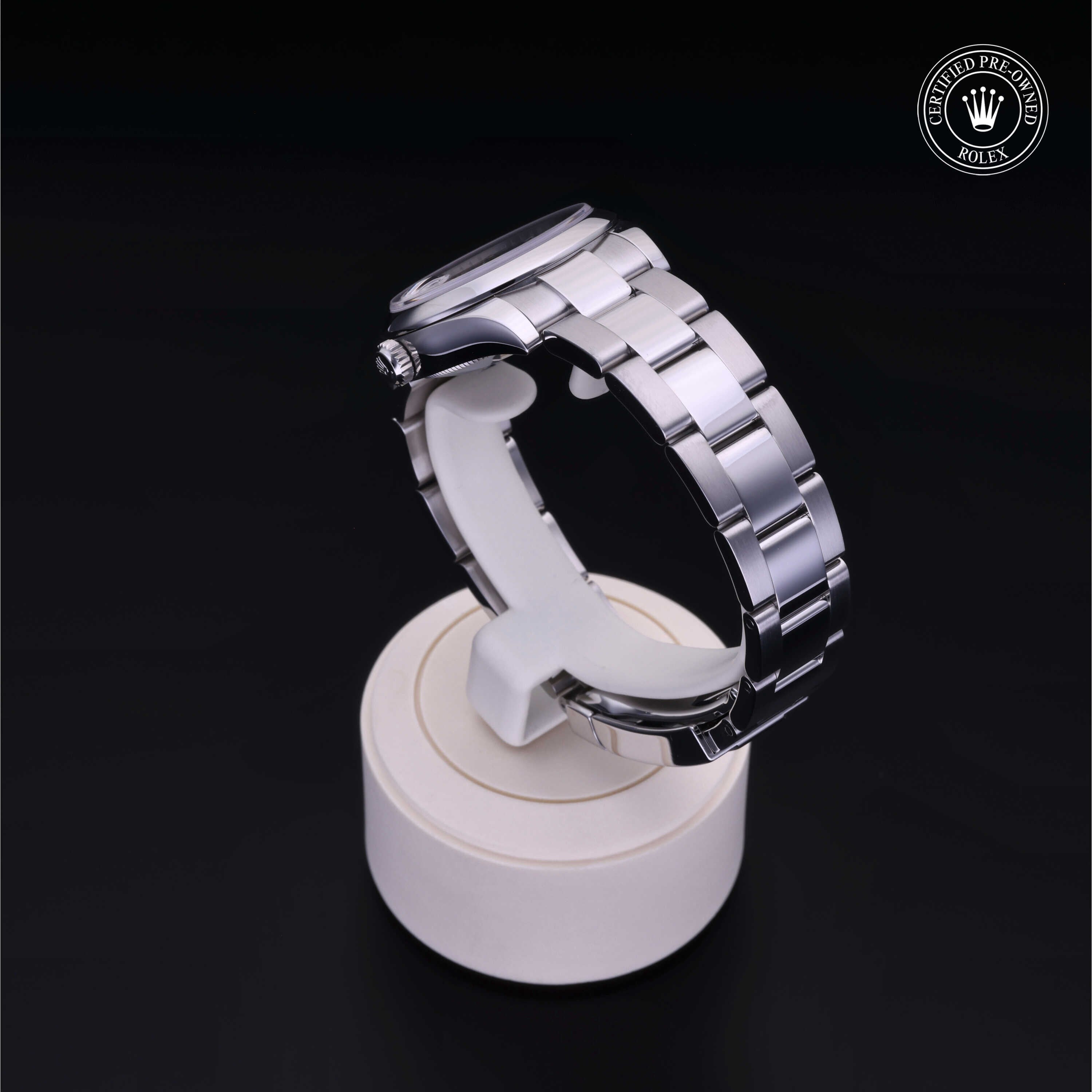 Rolex Certified Pre-owned Lady Datejust M178240-0023 front on black background