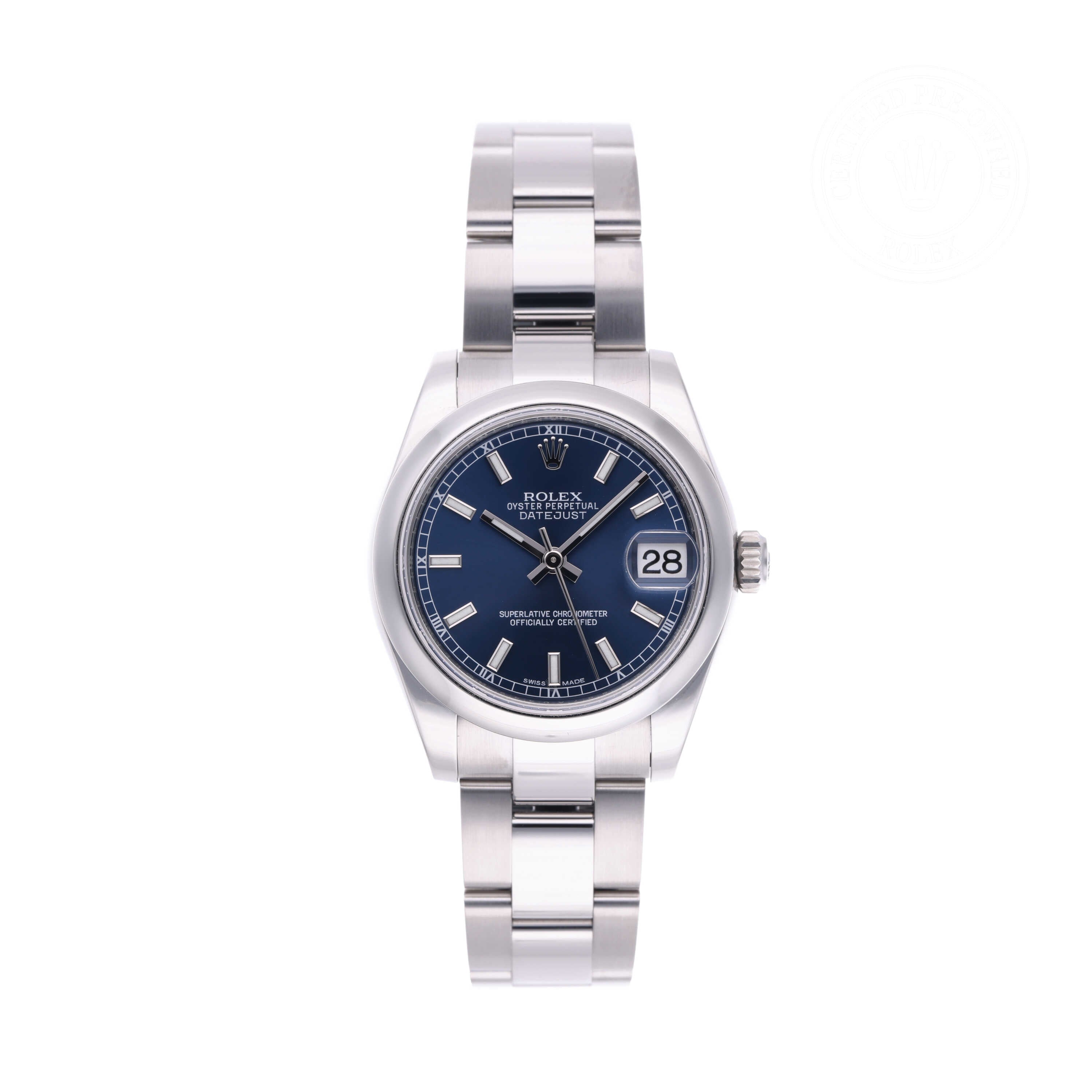 Rolex Certified Pre-owned Lady Datejust M178240-0023 front on white background