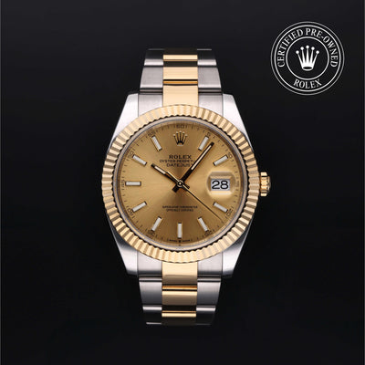 Rolex CPO Datejust M126333 front on white background