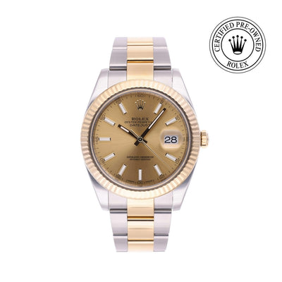 Rolex CPO Datejust M126333 front on white background