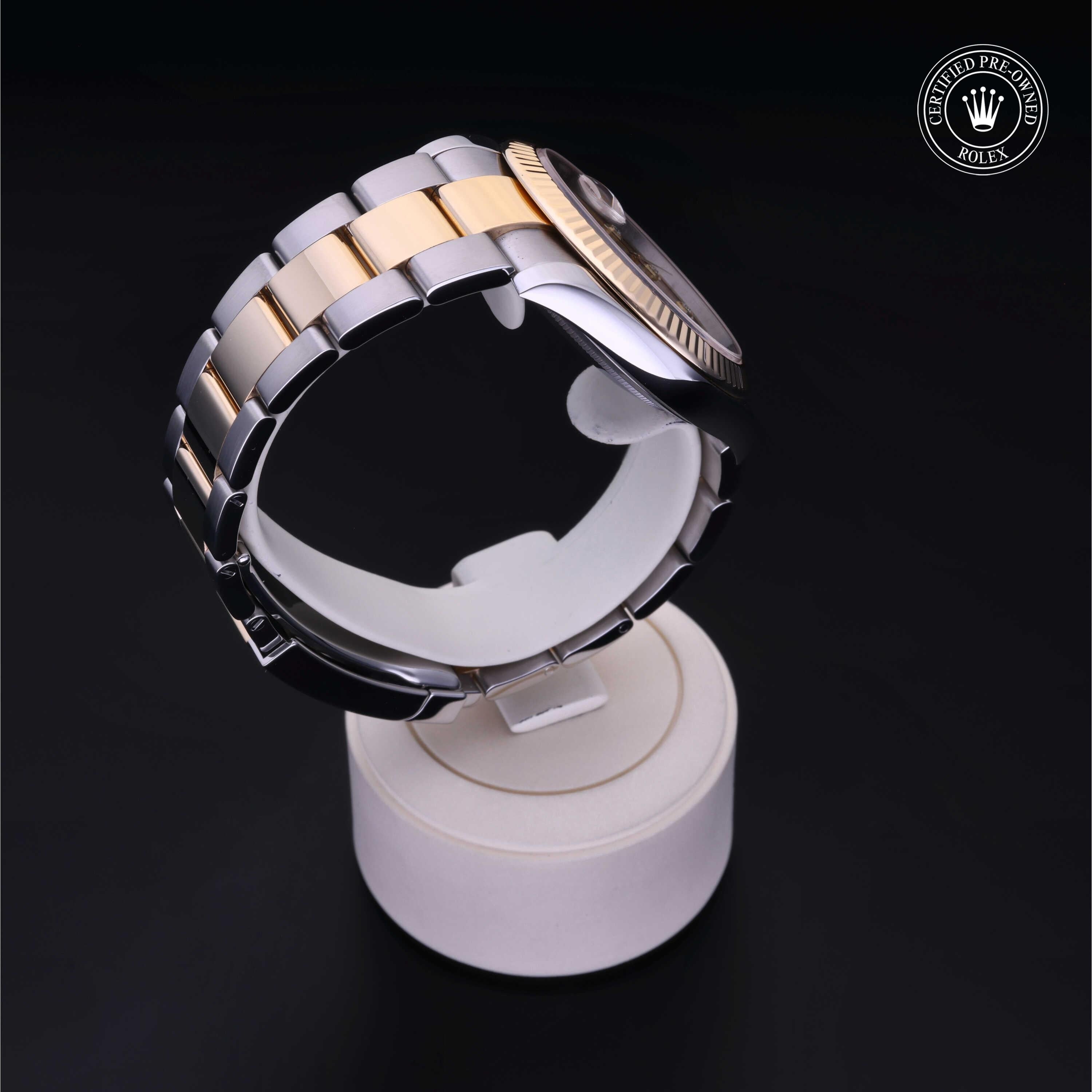 Rolex Certified Pre-owned Datejust M126333-0011 front on black background