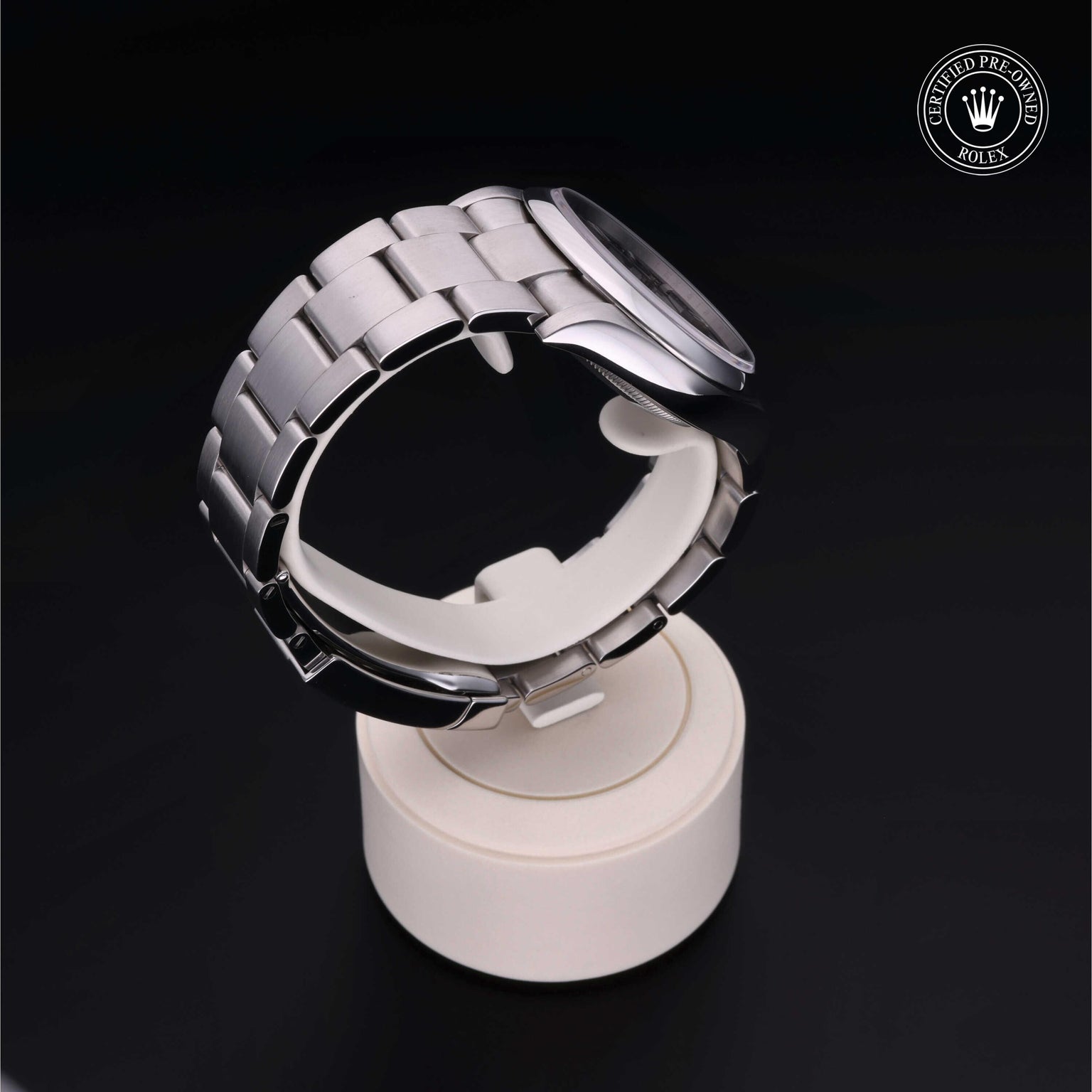 Rolex CPO Oyster Perpetual M126000 front on white background