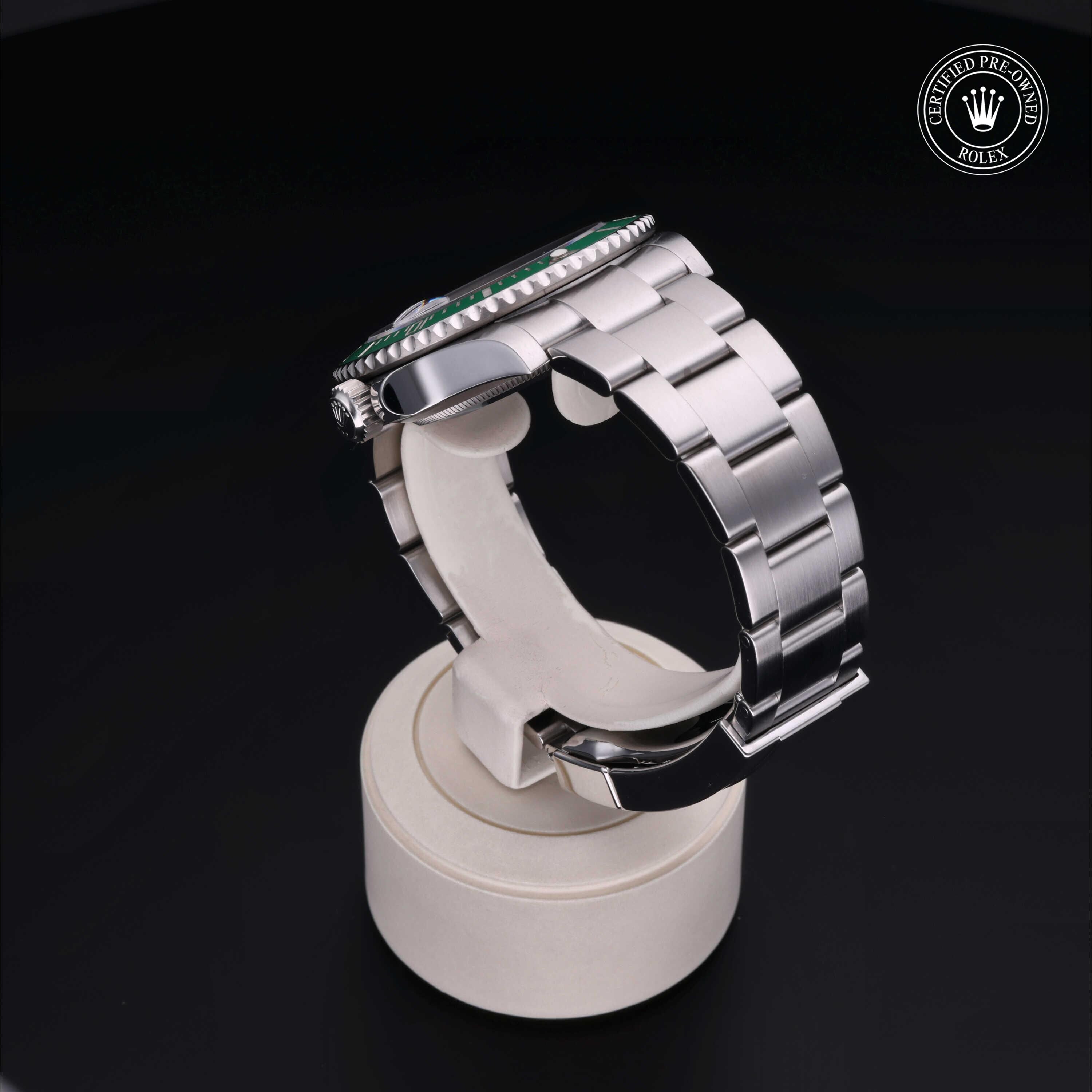 Rolex CPO Submariner M126610LV front on white background