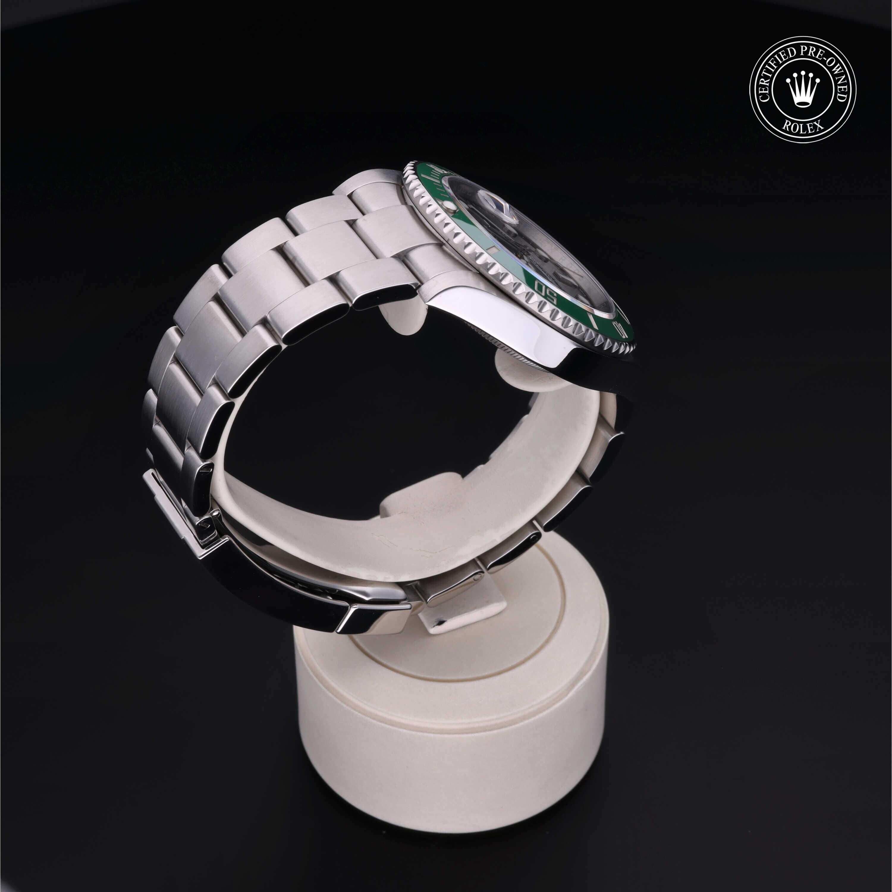 Rolex CPO Submariner M126610LV front on white background