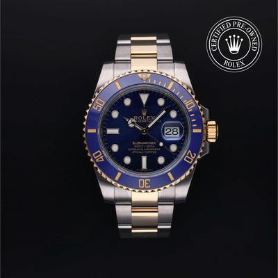 Rolex CPO Submariner M116613LB front on white background