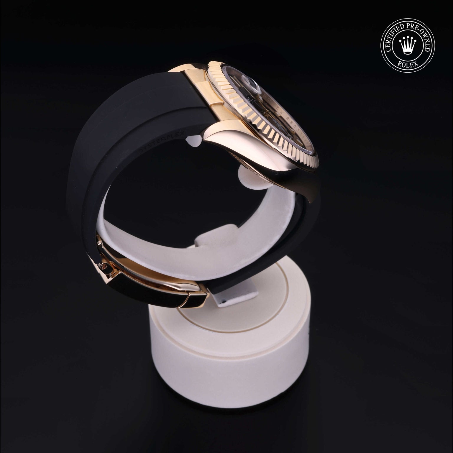 Rolex Certified Pre-owned Sky-Dweller M326238-0009 front on black background