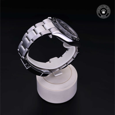 Rolex Certified Pre-owned Daytona M116500LN-0002 front on black background