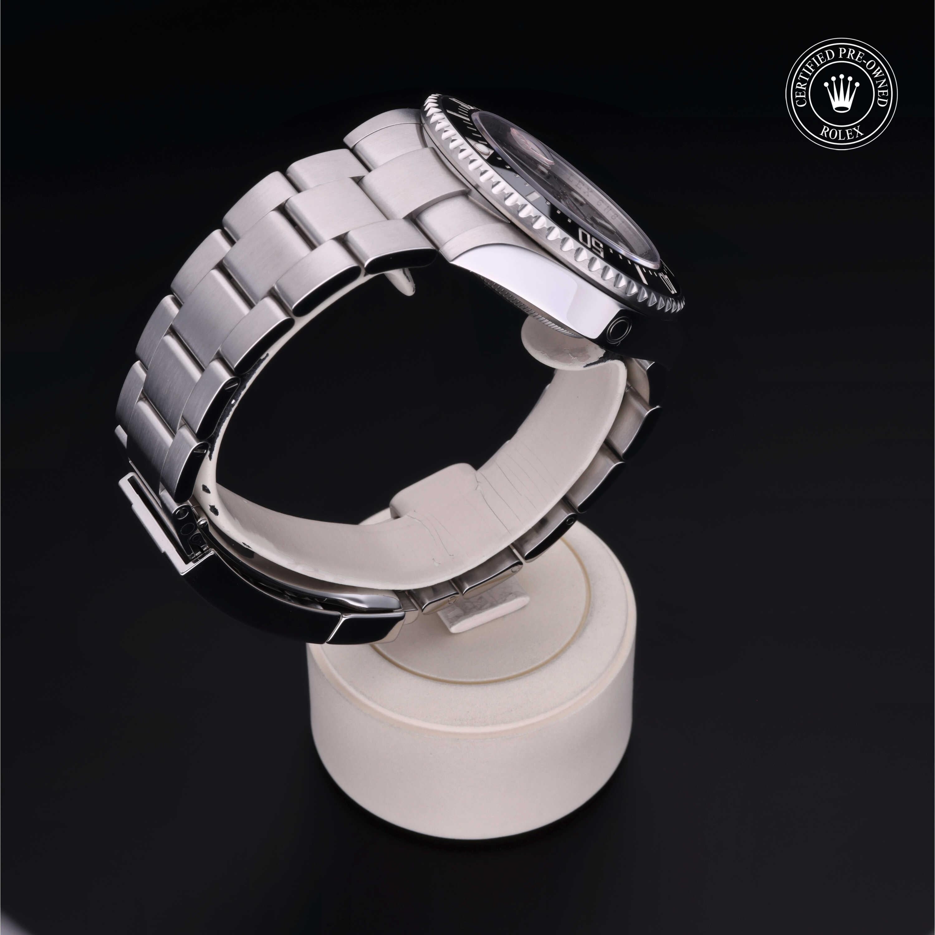 Rolex Certified Pre-owned Sea-Dweller M126600-0001 front on black background