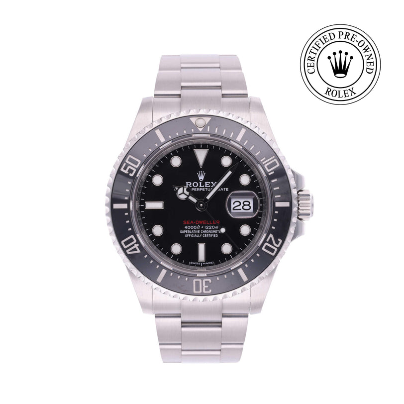 Rolex Certified Pre-owned Sea-Dweller M126600-0001 front on white background