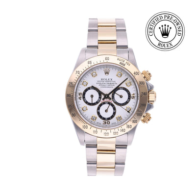 Rolex CPO Daytona M16523 front on white background
