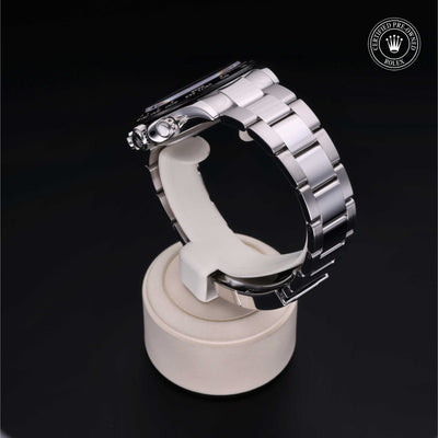 Rolex Certified Pre-owned Daytona M116500LN-0002 front on black background