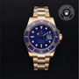 Rolex Certified Pre-owned Submariner M116618LB-0003 front on black background