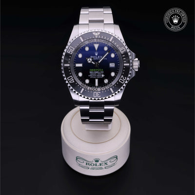 Rolex Certified Pre-owned Sea-Dweller M126660-0002 front on black background