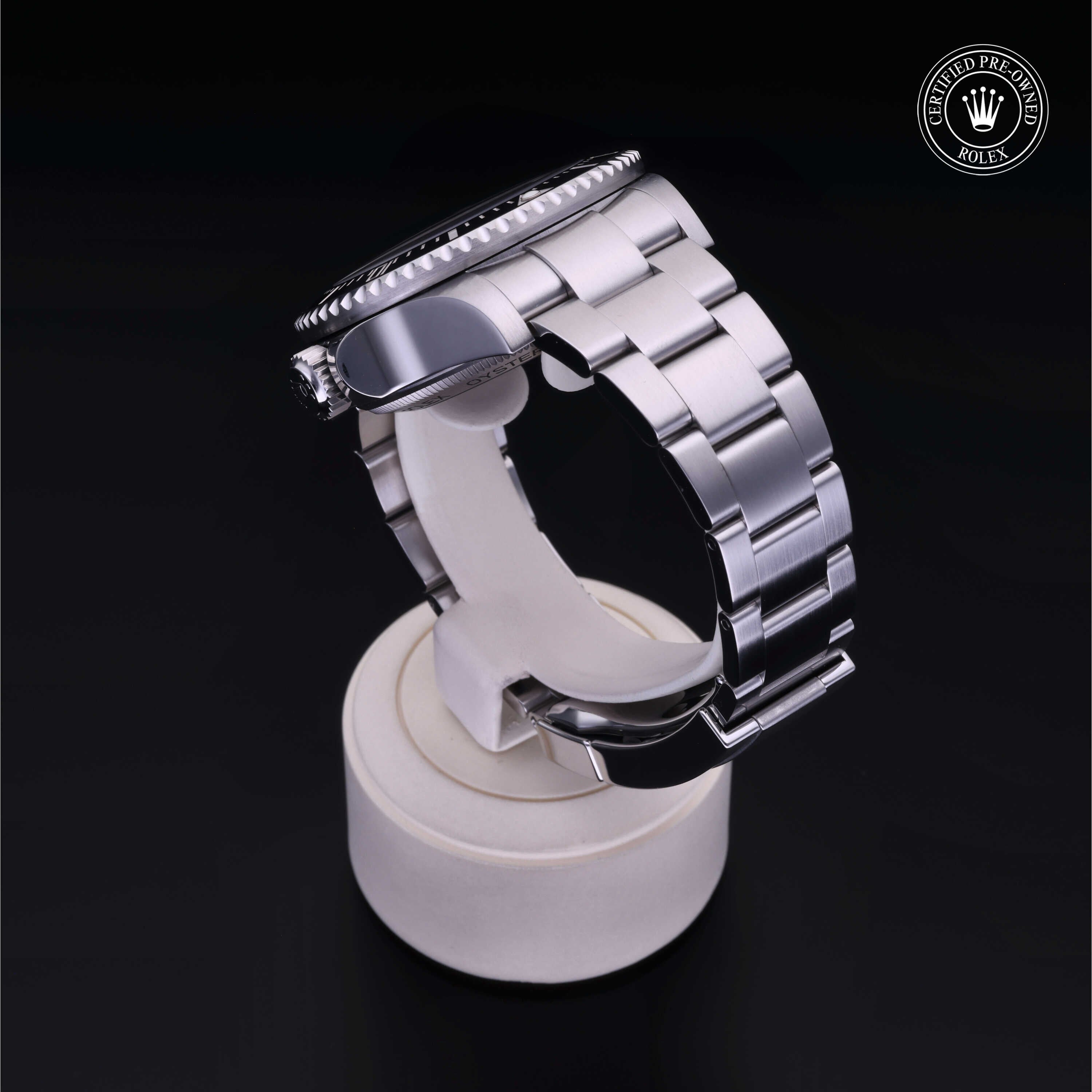 Rolex Certified Pre-owned Sea-Dweller M126660-0002 front on black background