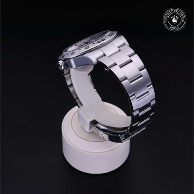Rolex Certified Pre-owned Explorer M226570-0001 front on black background